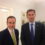 Christopher Pincher and Jeremy Hunt in the Department of Health last week