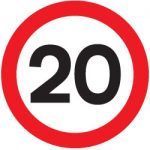 20 mph sign